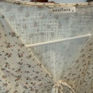 neuflora Cream Floral Maxi Dress